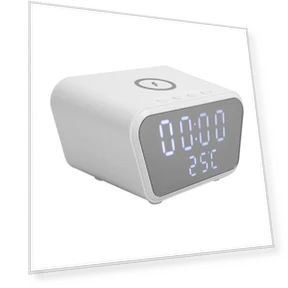 Smart Digital Alarm Clock with Wireless Charger — Alarm, Honor Electronics