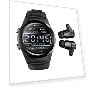 Smart Watch with Bluetooth Earbuds — Wearable Accessories, Rainbuvvy