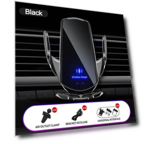Wireless Car Charger with Automatic Clamp — Chargers, Fast charging