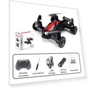 2-in-1 Radio-Controlled Drone Land-Air — Remote Control Aircraft, JJRC