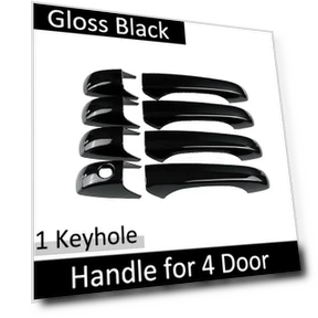 Glossy Black Smart Door Handle Cover — Car Door Entry Guard