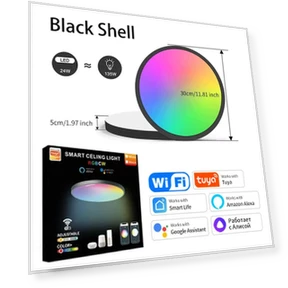 Smart WiFi BLE LED Ceiling Light — LED, Build My Home