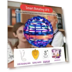 Glowing Smart UFO Flying Ball — Interactive Figures & Robots, Serene Greens