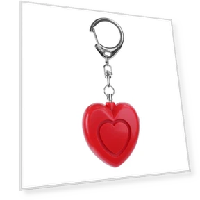 Heart-Shaped Alarm Keychain — Escape Tools, AI Supermarket