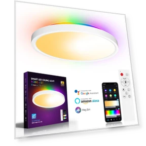 Smart 30W Flush Mount LED Backlight Ceiling Light — Overhead Lighting, Build My Home