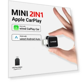 Wireless Android Auto CarPlay Small Adapter 2in1 AI Box Car Dongle — Phone Accessories, Simplistic Living Home