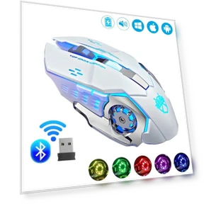 Wireless Rechargeable Mouse with RGB Lighting — Mouse Pads, Uav parts center