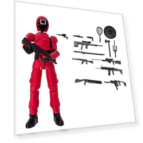 3D Printed Robot Figure with Accessories — Collectible Statues, Sports Accessory