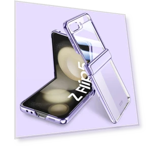 Hinge Protection Clear Case with Tempered Glass Rear Screen Protector — Screen Protectors, Smartwatch 2025