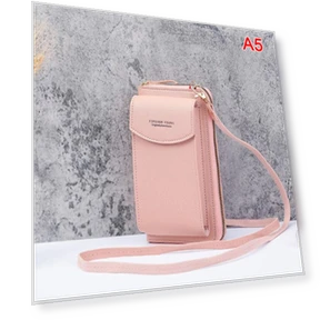 Leather Women's Wallet Bags with Touch Screen — Crossbody, Baking Heat
