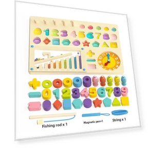 Montessori Wooden Puzzle Board — Educational Timepieces, TinyJoy