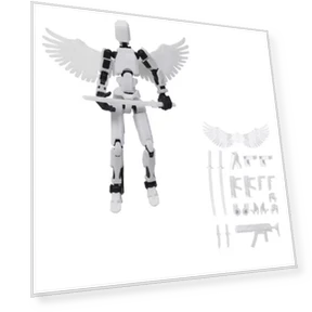 Multi-jointed Movable Transformer Robot with Wings — Dolls & Figures, Auto Stuff