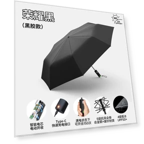Three-fold automatic electric reverse umbrella — Umbrellas, Garment fashion world