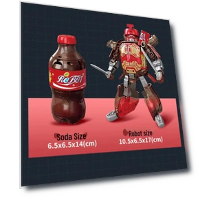 Transformable Robot Toy from Soda Bottle — Construction Kits, Super Go
