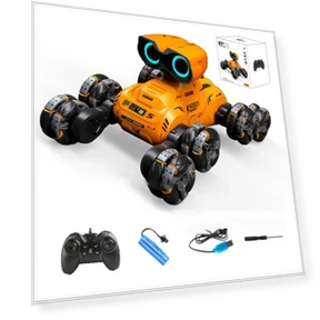 Trick Robot on 8 Wheels — Two-Way Radios for Kids, Tiktkkkk