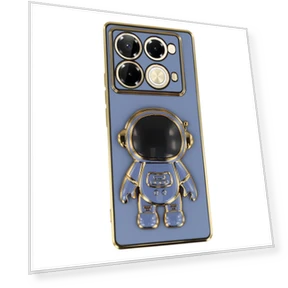 Electroplating Soft TPU Phone Cover with Astronaut Hidden Kickstand — Phone Accessories, Smartwatch 2025