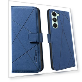 Geometry Imprinted Leather Phone Cover — Flip Cases, Smartwatch 2025