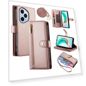 Leather Wallet Case with Zipper Pocket — Flip Cases, Smartwatch 2025