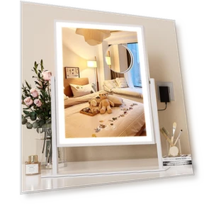 Lighted Makeup Actress Tabletop Mirror — Compact & Travel, Boasorte Lounge