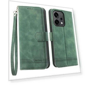 Lines Imprint Wallet Leather Phone Cover with Wrist Strap — Smartwatch Protectors, Smartwatch 2025
