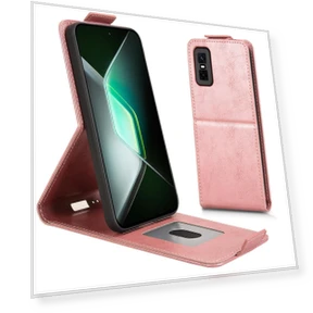 Magnetic Clasp Vertical Flip Leather Phone Cover with Card Holder — Flip Cases, Smartwatch 2025