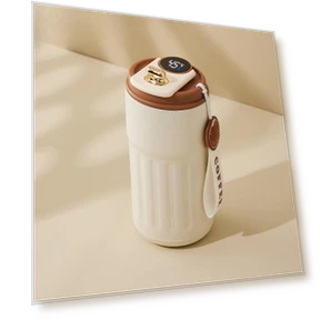 Smart Temperature Display Insulated Cup — Beverage Warmers, MENGN Top