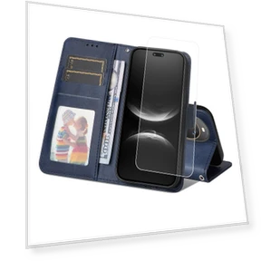 Wallet Case with Hydrogel Film and Strap — Phone Accessories, Smartwatch 2025