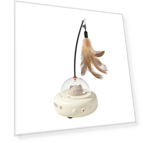 Electric Interactive Cat Toy with Feathers — Cat Playthings, grocercollect
