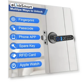 Fingerprint Handle Door Lock — Smart Home Security, eLinkSmart