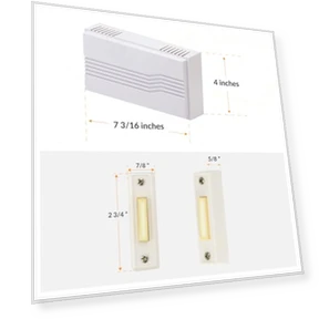 Hardwired Chime Kit with Transformer and Surface-Mount Button — Kits, Newhouse Hardware