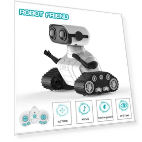 Rechargeable Remote Control Robot Toy — Interactive Figures & Robots, JJRC
