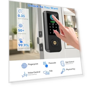Smart Keyless Entry Door Lock with Handle — Deadbolts, YOSIMIKA