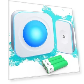 Wireless Doorbell with Flashing Light — Push Buttons, JSIEEM