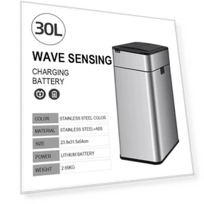 Smart Stainless Steel Trash Can Sensor — Kitchen Cans, Homedepot