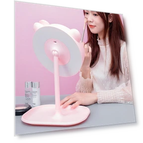 Three-Mode USB Charging Removable LED Cosmetic Mirror — Handheld, Makeup Kits
