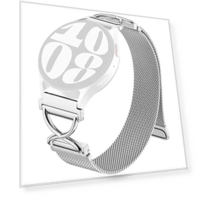 Magnetic Stainless Steel Milanese Strap with X-Shaped Connector — Fitness Bands, Smartwatch 2025