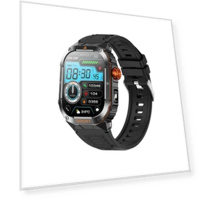 Military Smartwatch with Bluetooth Call, IP67 Waterproof, Heart Rate and Blood Pressure Monitor, Fitness Tracker, and... — Smartwatches, QTLLBT