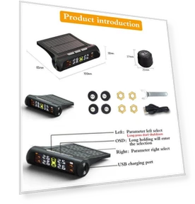 Solar Wireless Universal High-Precision Tire Pressure Monitor — TPMS Sensor Replacements, AI Supermarket