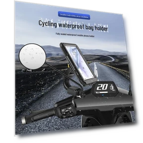 Waterproof Motorcycle Phone Holder with Charging and Touch Screen — Dashboard Installation Kits, StrideBox