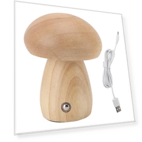 Wooden Mushroom Night Light — Night Lights, CosyHome