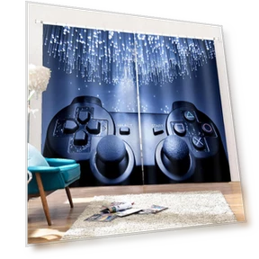 3D Gaming Electronic Controller Curtain — Kids' Décor, A Family Of Home Textiles