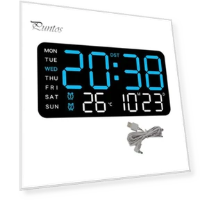 Digital Wall Clock with Large Display — Clocks, Puntos
