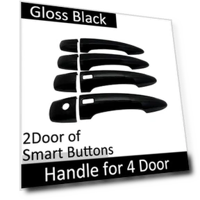 Glossy Black Smart Door Handle — Chrome Trim & Accessories