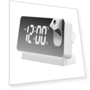 Mirror Effect Alarm Clock with Time Projection — Alarm, Factory Discount Outlet