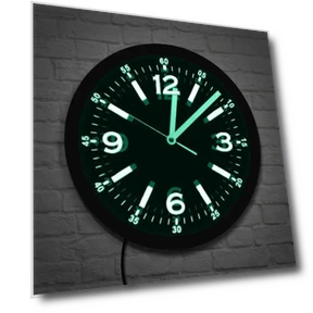 Modern Design LED Neon Wall Clock — Clocks, Factory Discount Outlet