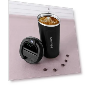 Smart Temperature Display Coffee Mug — Beverage Warmers, Versatile Home Furnishing