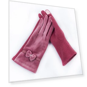 Women's Mink Gloves with Bow — Arm Warmers, sunrise 1
