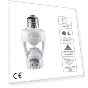 E27 Motion Sensor Lamp Socket Adapter — Light Sockets, SaiMili Light