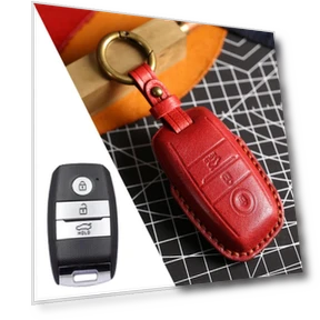 Leather 3D Molded Key Fob Cover — Car Door Entry Guard, Auto Parts Decorate