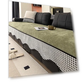 Leather Sofa Lawrence Pillow Chenille Advanced Touch Anti-Scratch for Cats Straight Row Cover Solid 30 * 50Cm Waist... — Slipcovers, Garden Supplies My